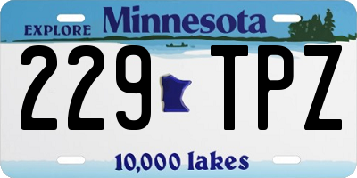 MN license plate 229TPZ
