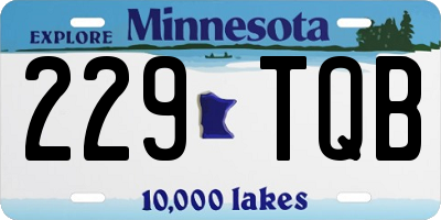 MN license plate 229TQB