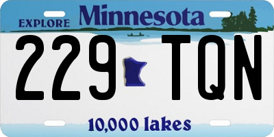MN license plate 229TQN