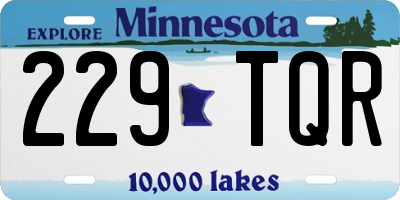 MN license plate 229TQR
