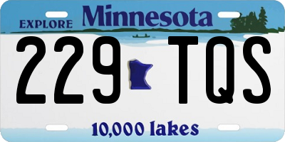 MN license plate 229TQS