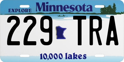 MN license plate 229TRA