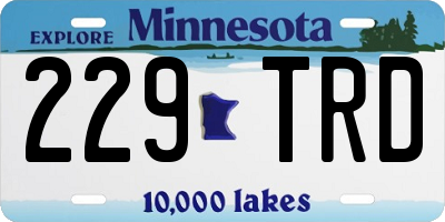 MN license plate 229TRD
