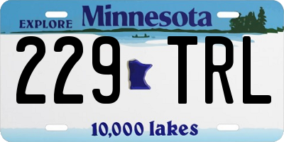 MN license plate 229TRL