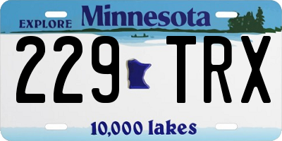 MN license plate 229TRX