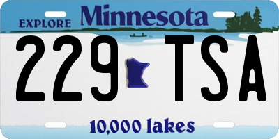 MN license plate 229TSA