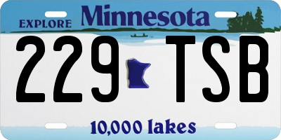 MN license plate 229TSB