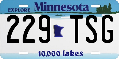 MN license plate 229TSG