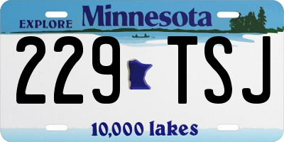 MN license plate 229TSJ