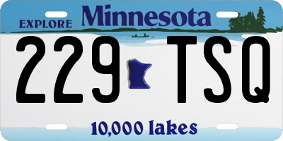 MN license plate 229TSQ