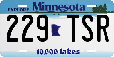 MN license plate 229TSR