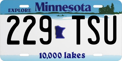 MN license plate 229TSU