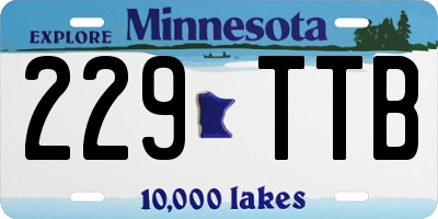 MN license plate 229TTB