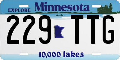MN license plate 229TTG