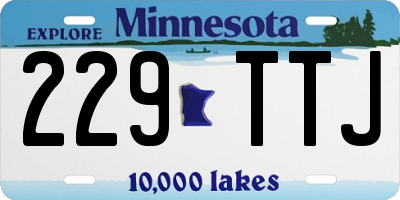MN license plate 229TTJ