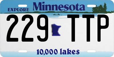 MN license plate 229TTP