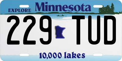 MN license plate 229TUD