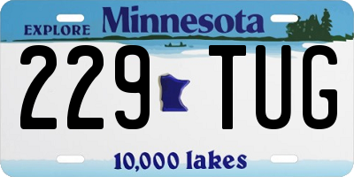 MN license plate 229TUG