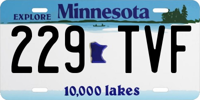 MN license plate 229TVF