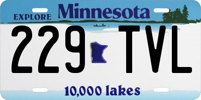 MN license plate 229TVL