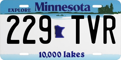 MN license plate 229TVR