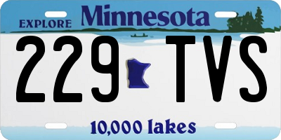 MN license plate 229TVS