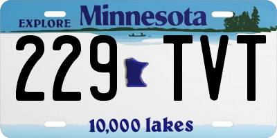 MN license plate 229TVT