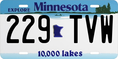 MN license plate 229TVW
