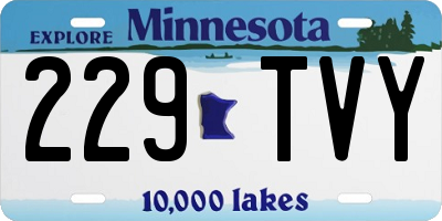 MN license plate 229TVY