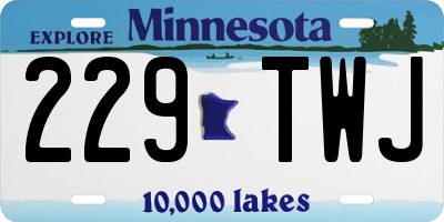 MN license plate 229TWJ