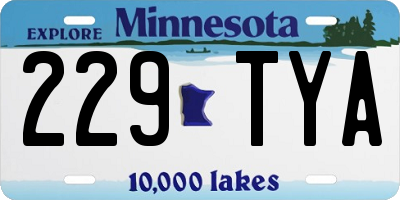 MN license plate 229TYA