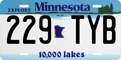 MN license plate 229TYB