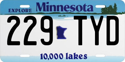 MN license plate 229TYD