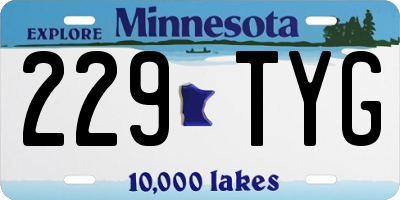 MN license plate 229TYG