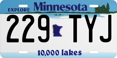 MN license plate 229TYJ