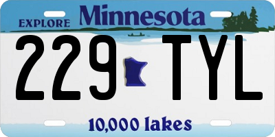 MN license plate 229TYL