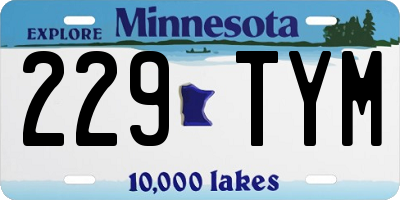 MN license plate 229TYM