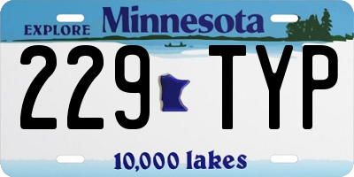 MN license plate 229TYP