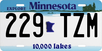 MN license plate 229TZM