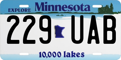 MN license plate 229UAB