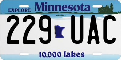 MN license plate 229UAC
