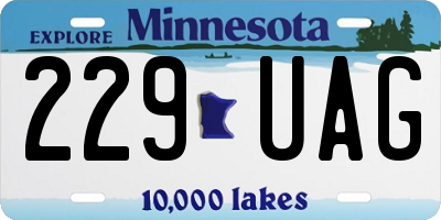 MN license plate 229UAG