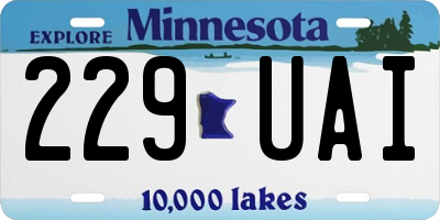 MN license plate 229UAI