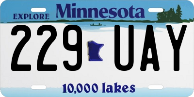 MN license plate 229UAY