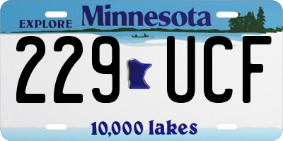 MN license plate 229UCF