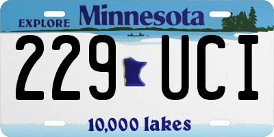 MN license plate 229UCI