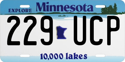 MN license plate 229UCP