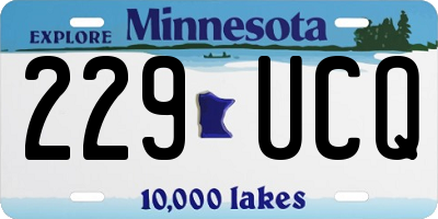 MN license plate 229UCQ