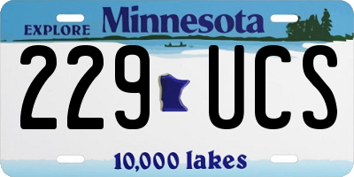 MN license plate 229UCS