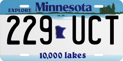 MN license plate 229UCT
